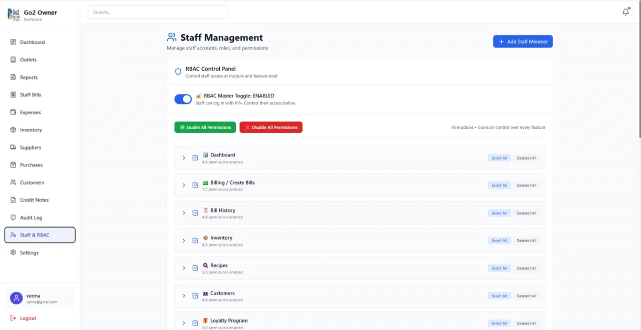 Go2 Owner App low-stock and credit due alerts on the owner's phone